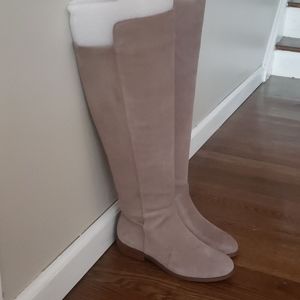 Sole Society light gray suede tall boot